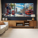 London City Street Wall Art Canvas Print, Big Ben & Red Bus by MyGreatCanvas | Canvas Wall Art Prints | Photo Prints & Wall Decor