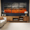 Black Orange Abstract Wall Art Canvas Print Modern Textured by MyGreatCanvas | Canvas Wall Art Prints | Photo Prints & Wall Decor