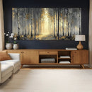 Abstract Birch Forest Wall Art Canvas Print – Modern Gold by MyGreatCanvas | Canvas Wall Art Prints | Photo Prints & Wall Decor