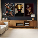 Luxury Fashion Wall Art Canvas Print Set of 3, Gold Jewelry by MyGreatCanvas | Canvas Wall Art Prints | Photo Prints & Wall Decor