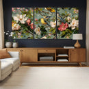 Vintage Birds and Flowers Wide Wall Art: Extra Large by MyGreatCanvas | Canvas Wall Art Prints | Photo Prints & Wall Decor