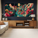 Colorful Japanese Landscape Print: Maximalist Panoramic Wall by MyGreatCanvas | Canvas Wall Art Prints | Photo Prints & Wall Decor