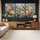 Vintage Birds and Flowers Wall Art Canvas Print, Botanical by MyGreatCanvas | Canvas Wall Art Prints | Photo Prints & Wall Decor