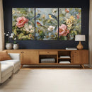 Vintage Birds and Flowers Wall Art Canvas Print, Botanical by MyGreatCanvas | Canvas Wall Art Prints | Photo Prints & Wall Decor