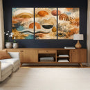 Geometric Boho Abstract Wall Art Canvas Print, Orange Blue by MyGreatCanvas | Canvas Wall Art Prints | Photo Prints & Wall Decor
