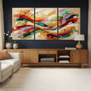 Geometric Abstract Wall Art Canvas Print, Orange Blue by MyGreatCanvas | Canvas Wall Art Prints | Photo Prints & Wall Decor