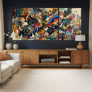 Geometric Abstract Wall Art Canvas Print, Orange Blue by MyGreatCanvas | Canvas Wall Art Prints | Photo Prints & Wall Decor