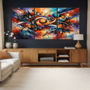Geometric Abstract Wall Art Canvas Print, Orange Blue by MyGreatCanvas | Canvas Wall Art Prints | Photo Prints & Wall Decor