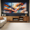 Lyrical Abstraction Wall Art Canvas Print, Orange Blue by MyGreatCanvas | Canvas Wall Art Prints | Photo Prints & Wall Decor