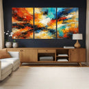 Lyrical Abstract Wall Art Canvas Print, Orange Blue Abstract by MyGreatCanvas | Canvas Wall Art Prints | Photo Prints & Wall Decor