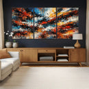 Lyrical Abstrac Wall Art Canvas Print, Orange Blue Abstract by MyGreatCanvas | Canvas Wall Art Prints | Photo Prints & Wall Decor