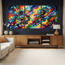 Geometric Abstract Wall Art Canvas Print, Bold Color by MyGreatCanvas | Canvas Wall Art Prints | Photo Prints & Wall Decor