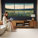 Wildflower Meadow Oil Painting Canvas — Daisy Lavender