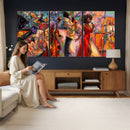 African American Jazz Singer Canvas Art — Red Dress Black by MyGreatCanvas | Canvas Wall Art Prints | Photo Prints & Wall Decor