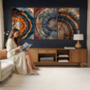 Tree Ring Canvas Wall Art, Wood Cross Section Triptych by MyGreatCanvas | Canvas Wall Art Prints | Photo Prints & Wall Decor