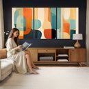 Abstract Geometric Wall Art Canvas Print, Mid Century Modern by MyGreatCanvas | Canvas Wall Art Prints | Photo Prints & Wall Decor