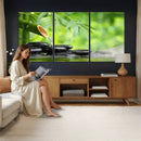 Bamboo Water Flow Black Stone Canvas | Zen Spa Nature by MyGreatCanvas | Canvas Wall Art Prints | Photo Prints & Wall Decor