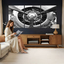 Vintage Propeller Plane Wall Art Canvas Print, Black and by MyGreatCanvas | Canvas Wall Art Prints | Photo Prints & Wall Decor