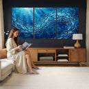 School of Fish Canvas Print | Blue Ocean Underwater Wall Art by MyGreatCanvas | Canvas Wall Art Prints | Photo Prints & Wall Decor