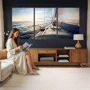 Sailboat Wall Art Canvas Print, Ocean Sunset Sailing Framed by MyGreatCanvas | Canvas Wall Art Prints | Photo Prints & Wall Decor
