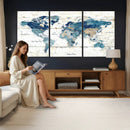 Watercolor World Map Canvas Wall Art Print – Abstract by MyGreatCanvas | Canvas Wall Art Prints | Photo Prints & Wall Decor