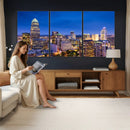Charlotte Skyline Canvas Wall Art Print – North Carolina Cityscape Photography Print by MyGreatCanvas | Canvas Wall Art Prints | Photo Prints & Wall Decor