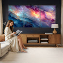 Colorful Abstract Canvas Wall Art Print, Vibrant Popup Color Art Print