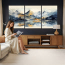 Lake Abstract Mountain Wall Art Canvas Print