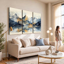 Lake Abstract Mountain Wall Art Canvas Print