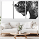 Black and White Grizzly 399 Bear Canvas Print Wall Art | by MyGreatCanvas | Canvas Wall Art Prints | Photo Prints & Wall Decor