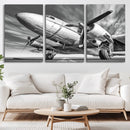 Vintage Airplane on Runway Canvas Print by MyGreatCanvas | Canvas Wall Art Prints | Photo Prints & Wall Decor