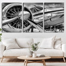 Vintage Antique Airplane Wall Art Canvas Print