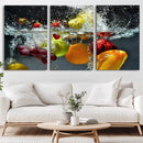 Kithen Vegetables World Wall Art Canvas Print