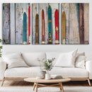 Vintage Wooden Weathered Ski's in Front of an Old Barn Wall by MyGreatCanvas | Canvas Wall Art Prints | Photo Prints & Wall Decor