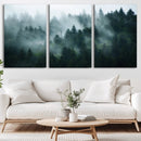 Misty Forest Wall Art – Serene Green Landscape Canvas Print, by MyGreatCanvas | Canvas Wall Art Prints | Photo Prints & Wall Decor