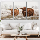 Longhorn Cattle Wall Art Canvas Print, Framed Farmhouse by MyGreatCanvas | Canvas Wall Art Prints | Photo Prints & Wall Decor