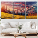 Mountain and Daylight Red Sunset Wall Art Canvas Print by MyGreatCanvas | Canvas Wall Art Prints | Photo Prints & Wall Decor