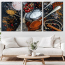 Spices and Seasonings Canvas Wall Art – Colorful Triptych by MyGreatCanvas | Canvas Wall Art Prints | Photo Prints & Wall Decor