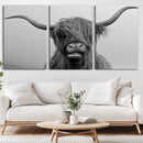 Texas Cow Wall Art Canvas, Texas Longhorn Cattle Canvas by MyGreatCanvas | Canvas Wall Art Prints | Photo Prints & Wall Decor