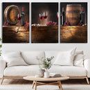 Wine and Barrels Wall Art Canvas Print by MyGreatCanvas | Canvas Wall Art Prints | Photo Prints & Wall Decor