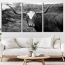 Western Home Wall Art Canvas Print, Framed Texas Longhorn by MyGreatCanvas | Canvas Wall Art Prints | Photo Prints & Wall Decor