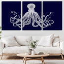 Blue Octopus Wall Art Canvas Print by MyGreatCanvas | Canvas Wall Art Prints | Photo Prints & Wall Decor