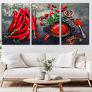 Red Pepper Kitchen and Restaurant Wall Wall Art, Red Pepper by MyGreatCanvas | Canvas Wall Art Prints | Photo Prints & Wall Decor