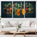 Herbs and Spices Kitchen Wall Art Canvas Print