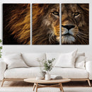 Mighty Lion Wall Art Canvas Print – Majestic Animal Portrait by MyGreatCanvas | Canvas Wall Art Prints | Photo Prints & Wall Decor