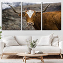 Framed Big Cow Animal Wall Art Canvas Print by MyGreatCanvas | Canvas Wall Art Prints | Photo Prints & Wall Decor