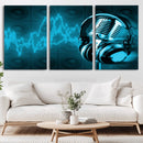 Music and Microphone Wall Art Canvas Print by MyGreatCanvas | Canvas Wall Art Prints | Photo Prints & Wall Decor