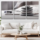 Burning Incense and Zen Stones Buddhism Wall Art, Zen Stones