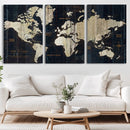 World Map Canvas Print – Detailed Map of the World Wall Art by MyGreatCanvas | Canvas Wall Art Prints | Photo Prints & Wall Decor