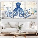 Octopus Canvas Wall Art | Coastal Marine Life Artwork for by MyGreatCanvas | Canvas Wall Art Prints | Photo Prints & Wall Decor